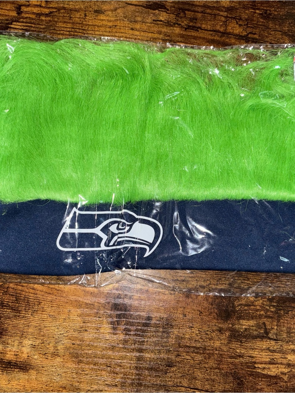 Seattle Seahawks Crazy Hair Headband Hat Neon Green Authentic Adult One Size NEW